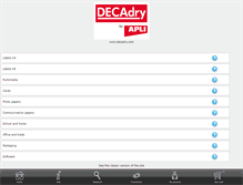 Tablet Screenshot of decadry.com